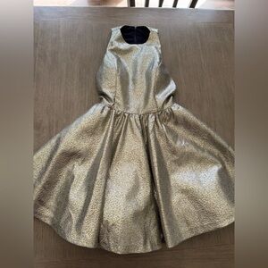 Beautiful Alice & Olivia gold and silver metallic short party dress